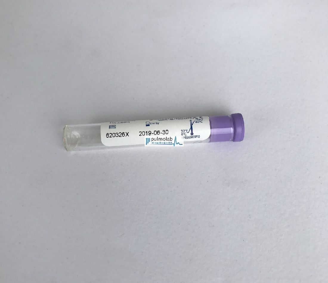 Monoject Lavender Top Blood Collection Tubes Glass 3ml 100/bx
